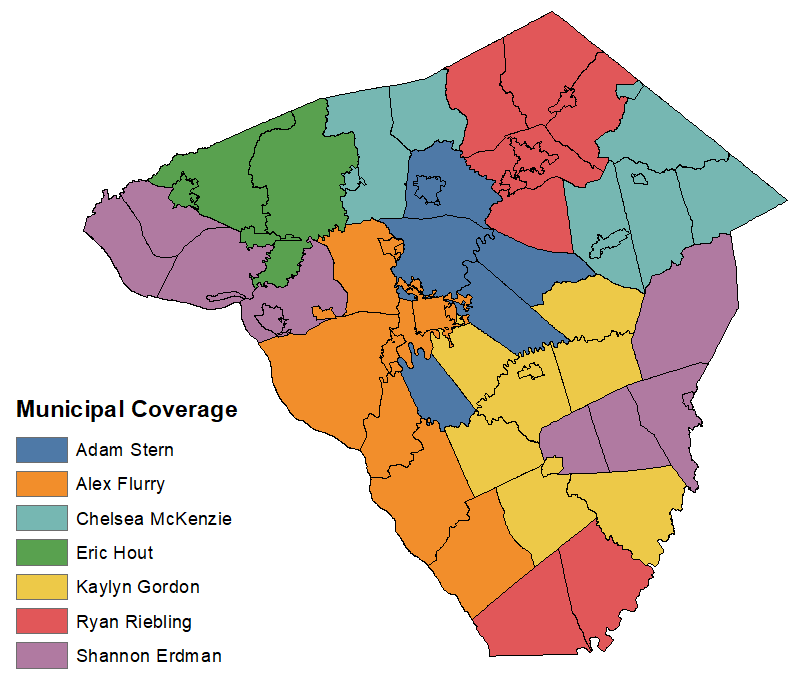 County Map 5-23-2025 Municipal Coverage Map